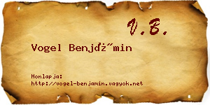 Vogel Benjámin névjegykártya